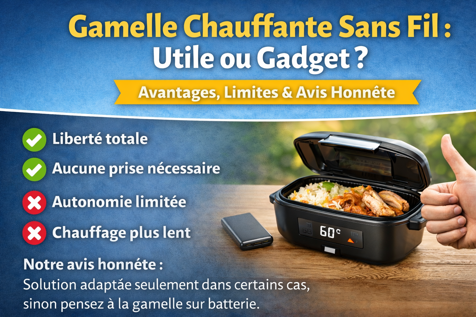 Gamelle Chauffante Sans Fil