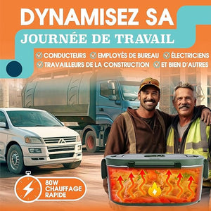 Gamelle Chauffante 80W 1.5L, Lunch Box Électrique 3 en 1 (12V/24V/220V) Amazon