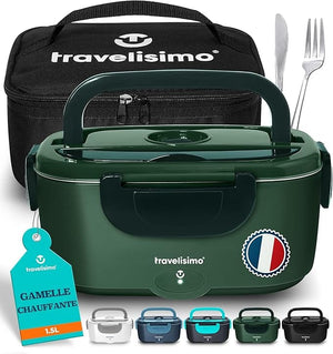 Gamelle Chauffante 80W 1.5L, Lunch Box Électrique 3 en 1 (12V/24V/220V) Amazon