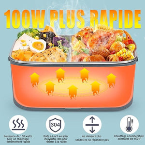 Gamelle Chauffante Électrique 100W, Lunch Box 3 en 1 (12V/24V/220V), Amazon