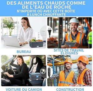 Gamelle Chauffante Électrique 100W, Lunch Box 3 en 1 (12V/24V/220V), Amazon