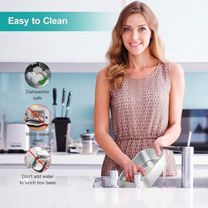 Gamelle Chauffante Électrique 75W, 1,5L Acier Inoxydable 12V/24V/220V Amazon