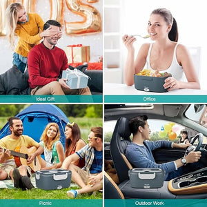 Gamelle Chauffante Électrique 75W, 1,5L Acier Inoxydable 12V/24V/220V Amazon