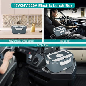 Gamelle Chauffante Électrique 75W, 1,5L Acier Inoxydable 12V/24V/220V Amazon