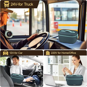 Gamelle Chauffante pour Voiture 12V 24V 220V - Lunch Box Électrique 90W / 1,8L Amazon
