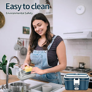 Gamelle Chauffante Ultra Rapide 100W 1,8L (12V/24V, 220V) avec Sac Amazon