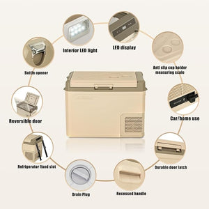 Glacière à Compression 40L – Réfrigérateur Portable 12/24V pour Voiture, Camping, Bureau ou Pique-Nique – Mini Frigo Congélateur –20°C à +20°C Amazon