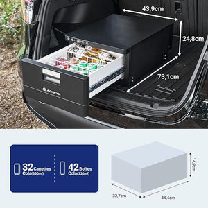 Glacière à Compression Silencieuse avec APP, 12/24V pour Voiture, Camping-Car et Bateau (-20℃ à +20℃ Amazon