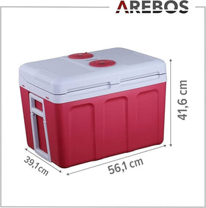 Glacière électrique à compression 40L | 12V/230V pour voiture, camping & maison | Rouge Amazon