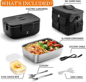 Lunch Box Chauffante 2L 80W / 12v 24v 220v Amazon