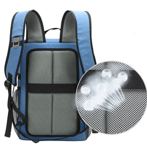 Sac à Dos Isotherme Bleu avec Bandes Réfléchissantes Sac Isotherme