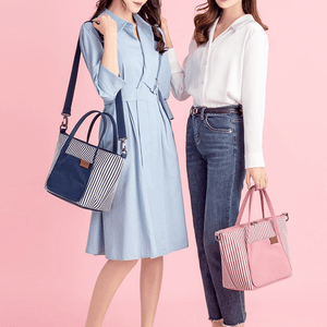 Sac à Lunch Isotherme de Luxe à Rayures pour Femme Sac Isotherme