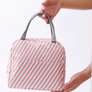 Sac Isotherme Repas Rayé Rose Sac Isotherme