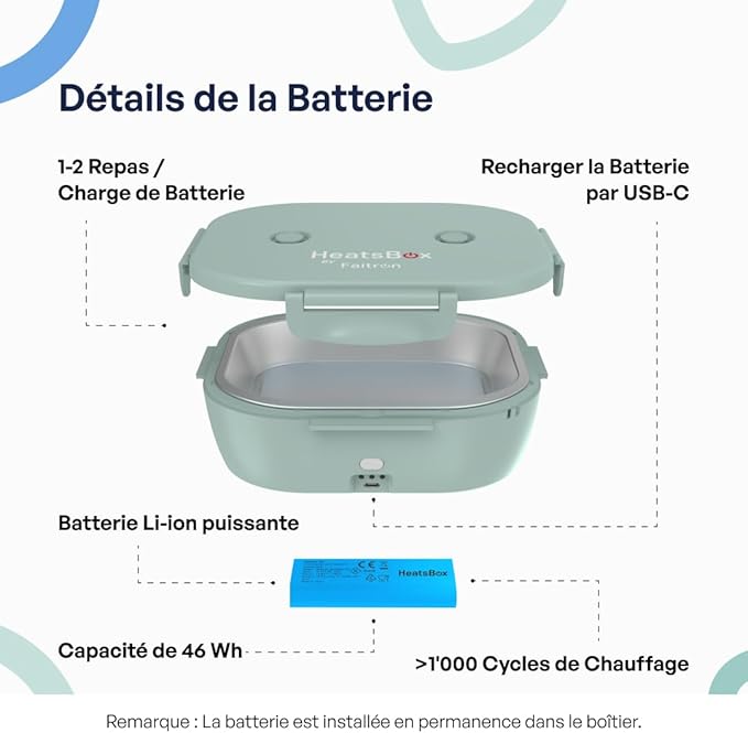 Boîte à déjeuner chauffante compacte Amazon