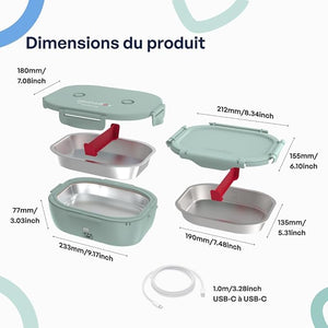 Boîte à déjeuner chauffante compacte Amazon