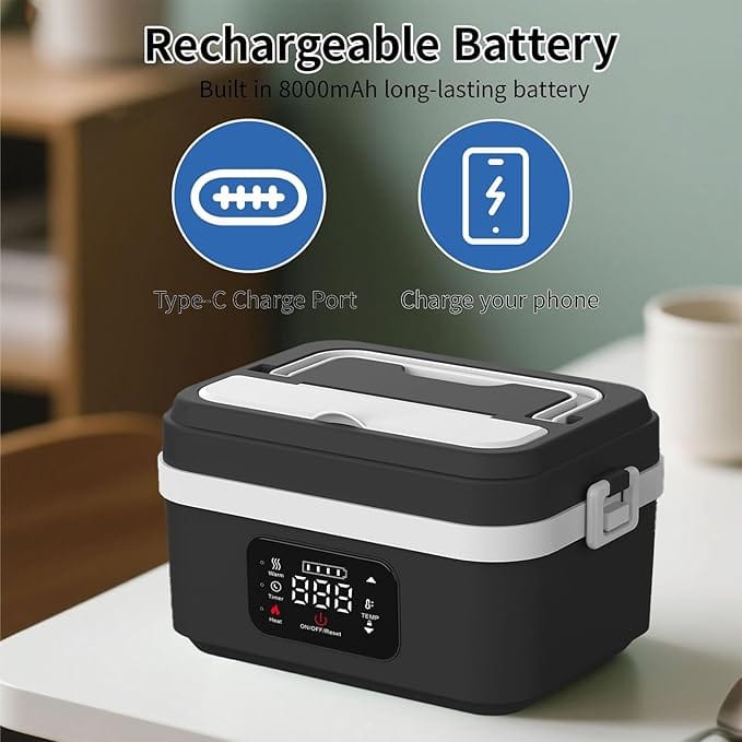 Boîte repas chauffante rechargeable Amazon