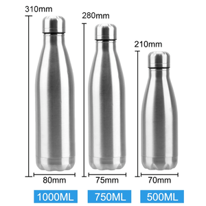 bouteille inox isotherme 1l, 750ml, 500ml
