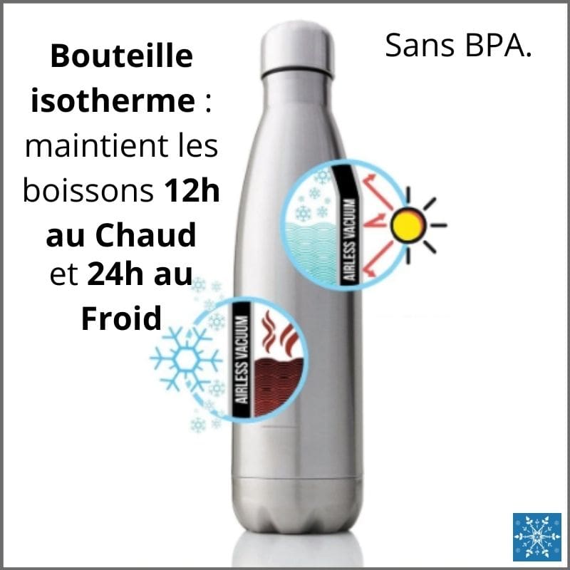 Bouteille isotherme blanche