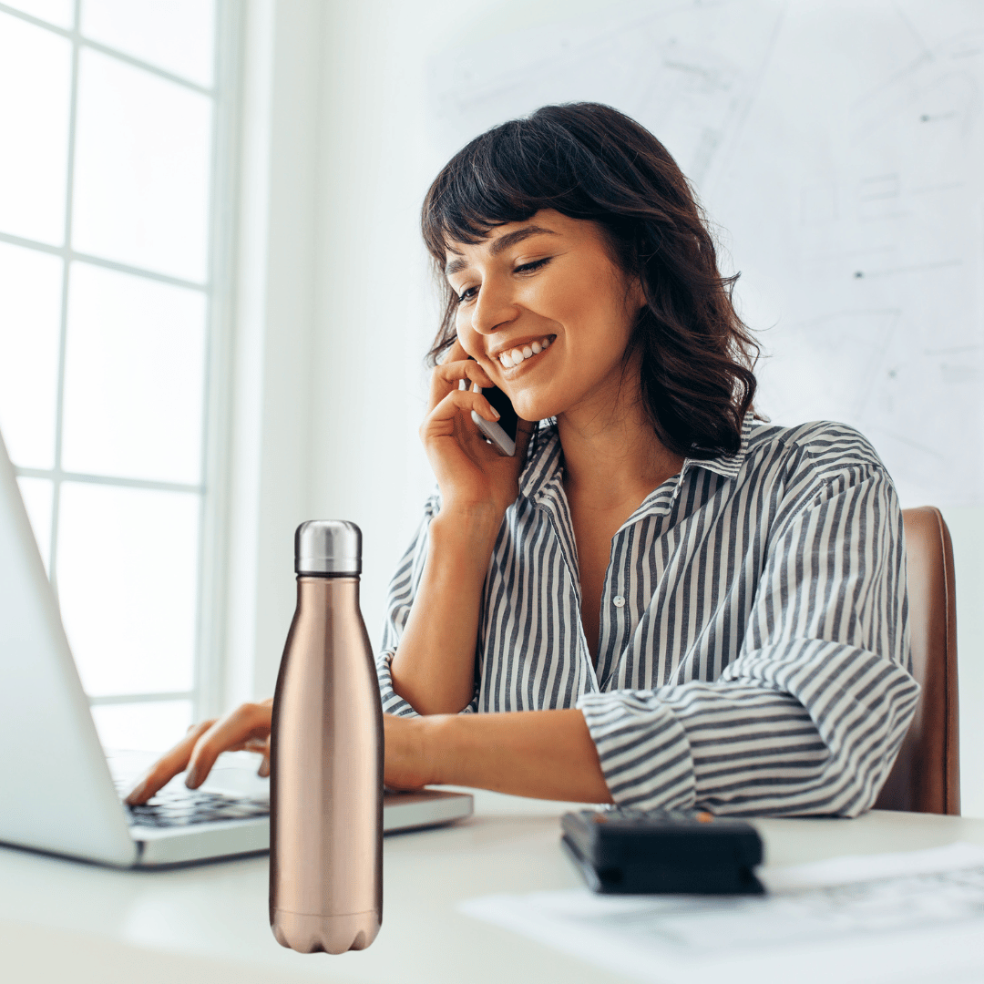 Bouteille Isotherme Marron 500ml Sac Isotherme