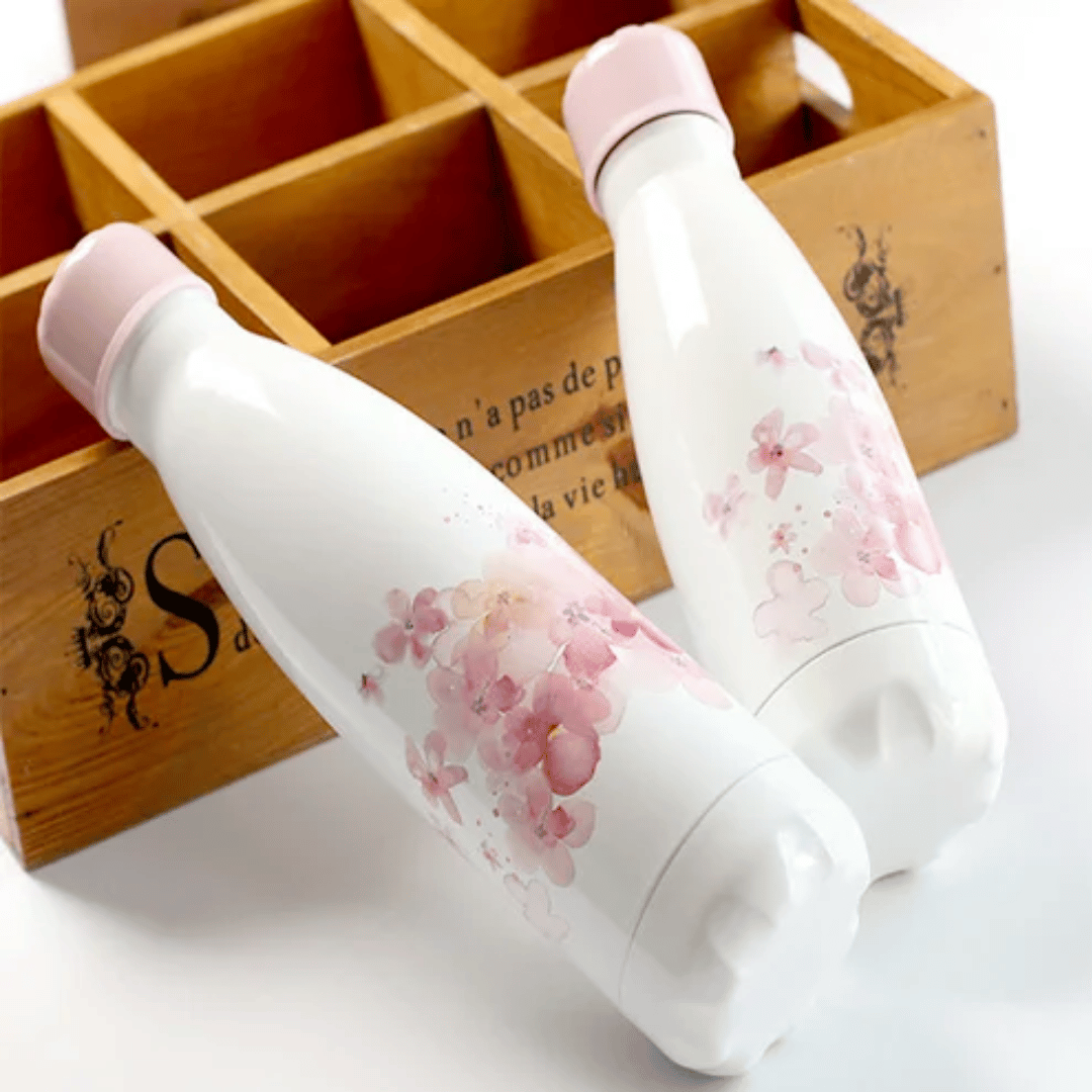 Bouteille Thermos Fleurie Sac Isotherme