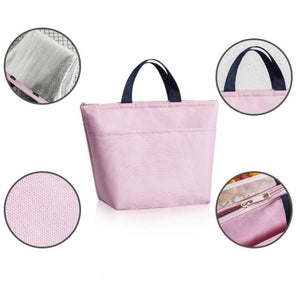 Cabas Isotherme Rose pour repas - Sac Isotherme