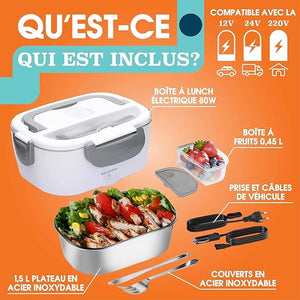 Gamelle Chauffante 12V / 24V / 220V- boite Amazon