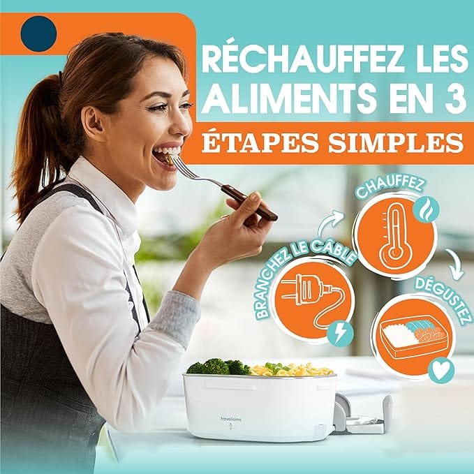 Gamelle Chauffante 12V / 24V / 220V- boite Amazon