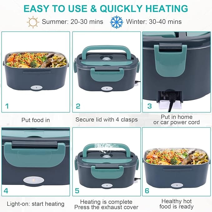 Gamelle Chauffante 3 en 1 Portable 1.5L, 60W (12V/24V/220V) Amazon