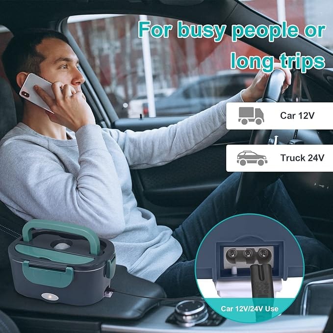 Gamelle Chauffante 3 en 1 Portable 1.5L, 60W (12V/24V/220V) Amazon