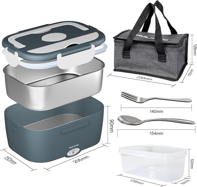 Gamelle Chauffante Électrique 75W, 1,5L Acier Inoxydable 12V/24V/220V Amazon