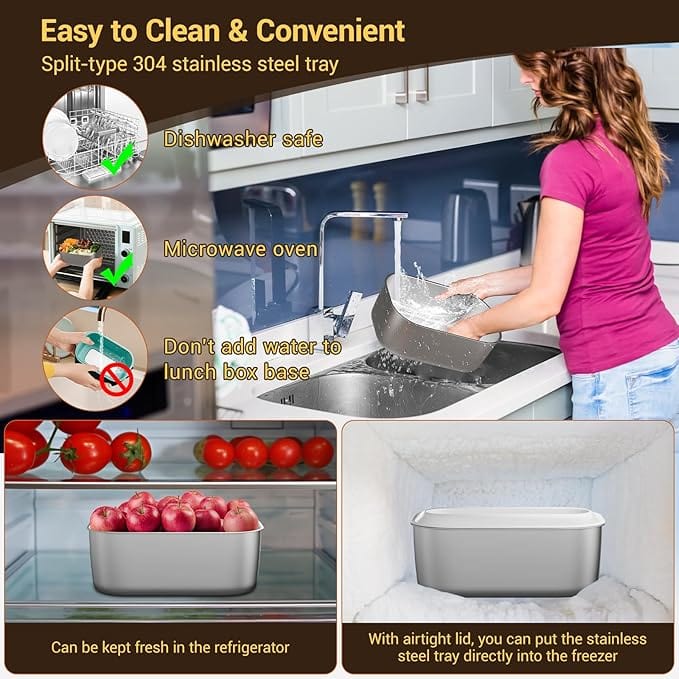 Gamelle Chauffante pour Voiture 12V 24V 220V - Lunch Box Électrique 90W / 1,8L Amazon