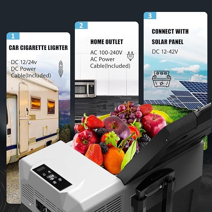 Glacière à Compression 50L ECX50 – Réfrigérateur de Voiture Portable -20℃ à +20℃, Congélateur et Frigo Camping Rechargeable Amazon