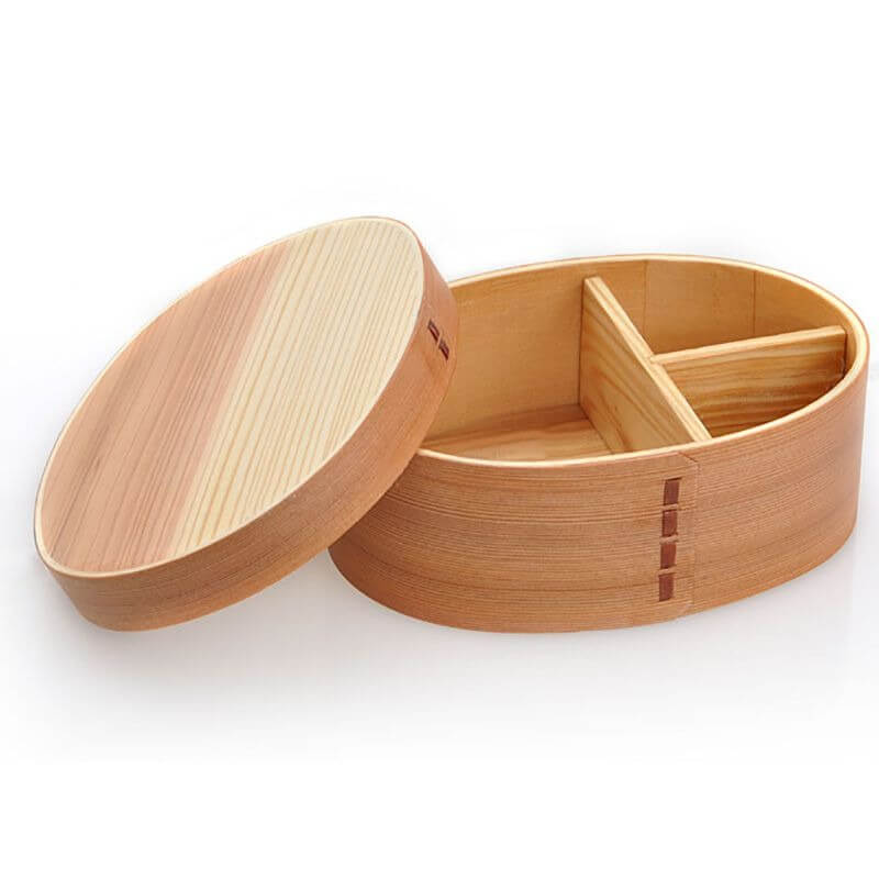 Lunch Box Bento en Bois pour Enfant Sac Isotherme