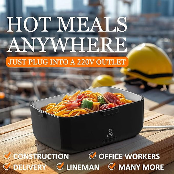 SOHIDA Boîte à Déjeuner électrique, 12 V/24 V/110 V Avec Fourchette Et Cuillère SS