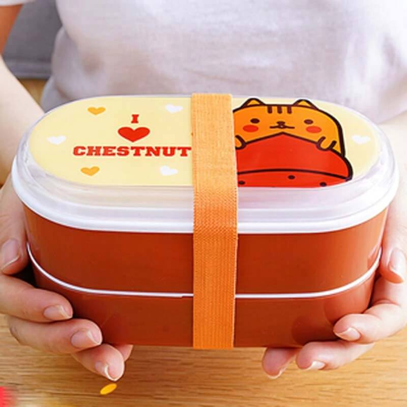 Lunch Box Enfant 600ml &quot;I love chestnut&quot; Sac Isotherme