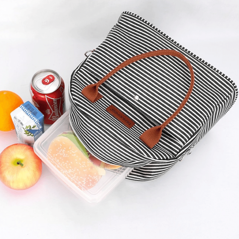 Sac à Déjeuner Isotherme à Rayures Sac Isotherme