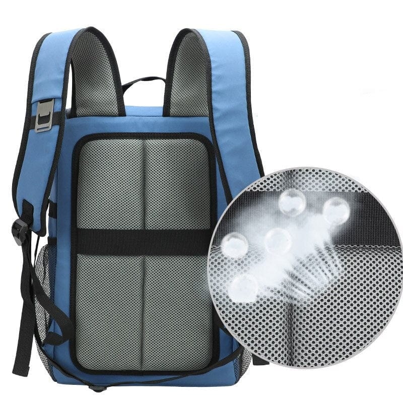 Sac à Dos Isotherme Bleu avec Bandes Réfléchissantes Sac Isotherme