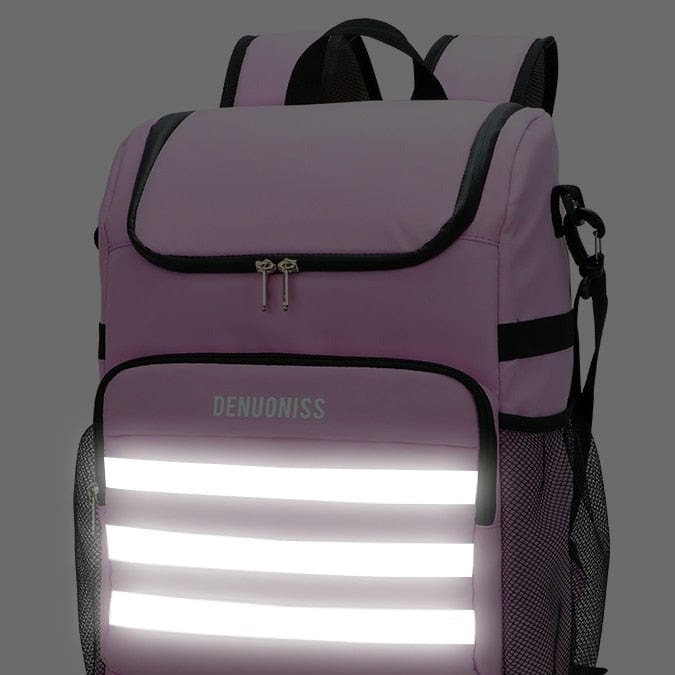 Sac à Dos Isotherme Rose avec Bandes Réfléchissantes Sac Isotherme