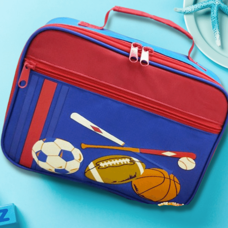 Sac Isotherme Enfant Rouge et Bleu motif Sport Sac Isotherme
