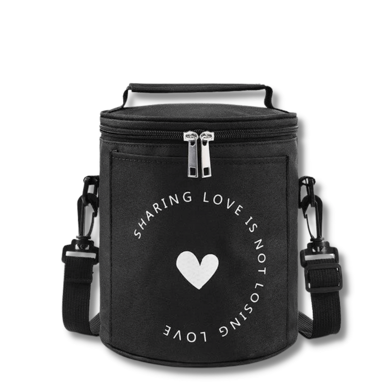 Sac Isotherme Noir Cylindrique Sac Isotherme