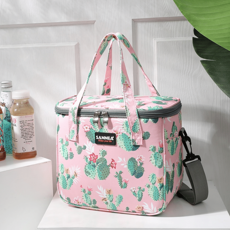 Sac Isotherme Design Vert et Rose