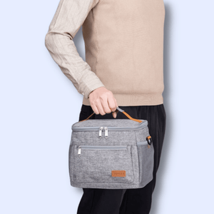 Sac repas isotherme gris homme