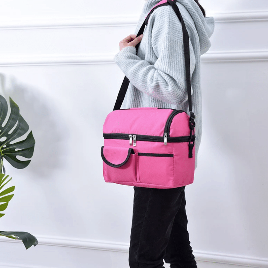 Sac Isotherme rose pour repas