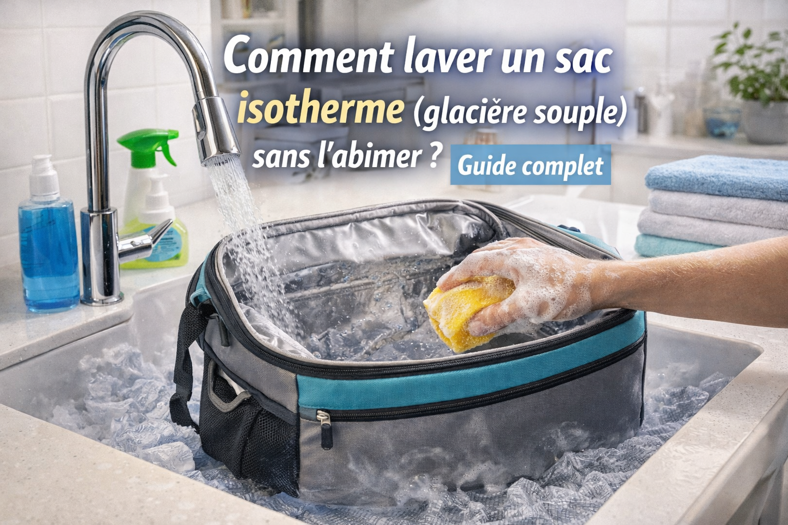 Comment laver un sac isotherme (glacière souple) sans l’abîmer ?