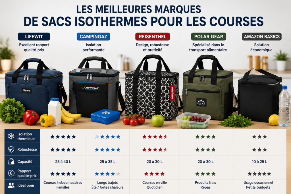 Les meilleures marques de sacs isothermes pour les courses