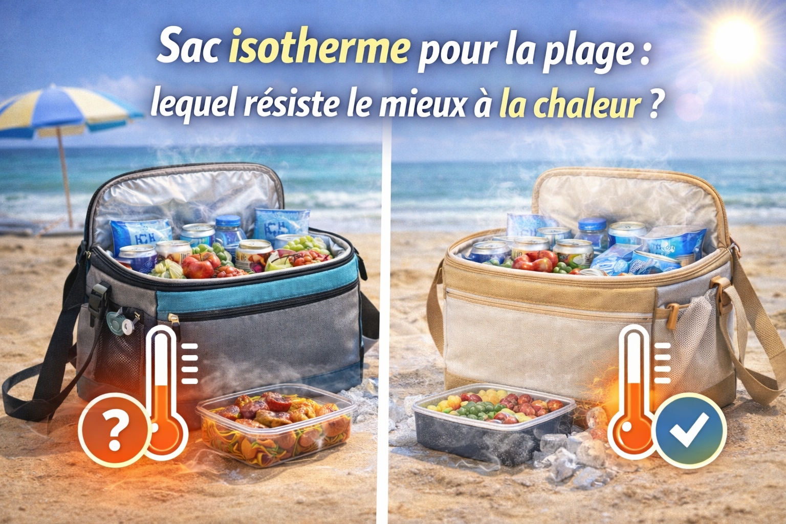 Sac isotherme pour la plage : lequel résiste le mieux à la chaleur ?