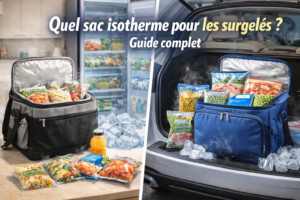 Sac isotherme pour les surgelés avec pains de glace