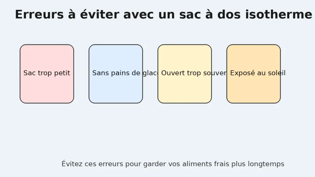 sac à dos isotherme conservation froid erreurs fréquentes