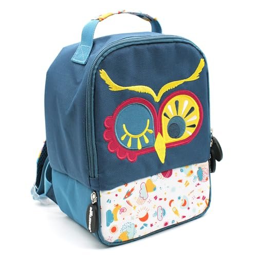 Sac à dos isotherme enfant à motif hibou avec 2 compartiments