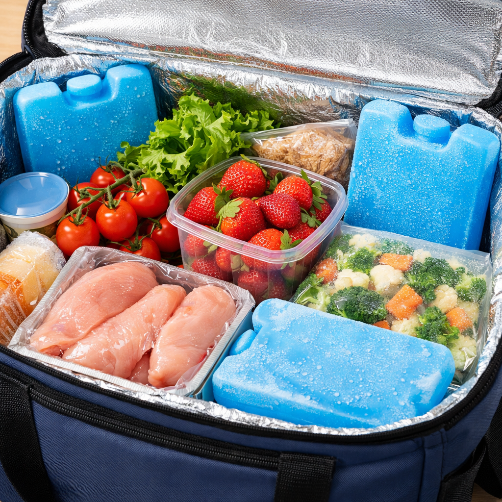 sac isotherme conservant le froid avec pains de glace+combien de temps un sac isotherme garde le froid